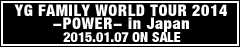 YG FAMILY WORLD TOUR 2014 -POWER- in Japan 2015.01.07 ON SALE